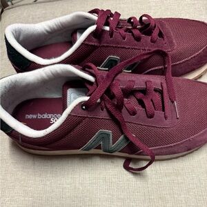 New Balance Men's Maroon and Gray Sneakers